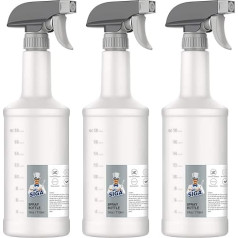 MR.SIGA Spray Bottle Atomizer Water Spray Bottle Adjustable Mist Spray Bottle for Iron for Plants Hairdresser Kitchen Baking Reusable 3 Pack 710ml