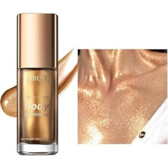 Body Luminizer Shimmer Oil Liquid Highlighter Make-Up, Face to Body Glow Shimmer Lotion Radiance All In One Makeup, Waterproof Moisturising Shimmer Body Oil (Shiny Bronze)