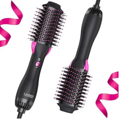 Hot Air Brush Round Brush Hair Dryer Styling Brush: One-Step Hair Dryer and Volumiser Plus - Ion Hot Air Brush Volume Brush Hot Air Comb and Styler