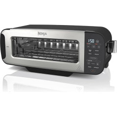 Ninja Foodi ST200UK 3-in-1 Toaster, Grill & Panini Press with Flip Design, 7 Cooking Functions, 7 Toast Shades, Includes Panini Press, Baking Tray and Crumb Tray, Black