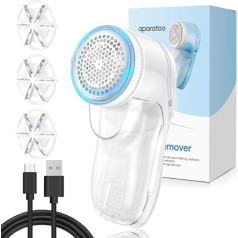 Bubbacare Lint Shaver, USB Rechargeable Lint Remover, Electric with 2 Interchangeable Blades, Portable Fabric Lint Shaver, Lint Shaver for Sweaters, Textiles, Wool, Carpets