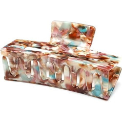 QinGoo Large Acetate Hair Clip Claws Hair Clip Beautiful Women's Hair Accessories Elegant Hair Accessory 1 Piece (10.5 x 5.7 cm, Multi-Colour)