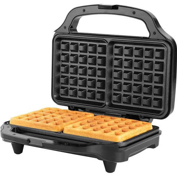 Petra PT2249TVDE Deep Fill Waffle Iron - Non-Stick XL Plates, Cool Touch Handle, American Style, Locking, 900W, Automatic Temperature Control, Power and Standby Indicator