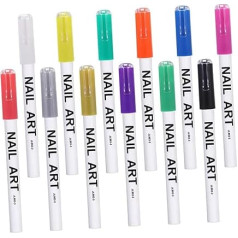 SHERCHPRY 12 Stück Teiliges Nageldesign Stift Maniküre Stifte für Nail Art Diy Nagelkunst für Profis und Zuhause Langlebig und Leicht zu Verwenden für Nail Art Projekte