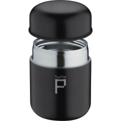 Pioneer Stainless Steel Vacuum Insulated Leak-Proof Foodpod Capsule Flask 6 Hours Hot 24 Hours Cold, Matt Black, 280 ml