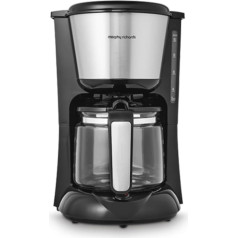 Morphy Richards Equip 162501 Filter Coffee Maker Pour Over Technology for Fuller Flavour, Glass, 1000 W, 1.2 Litres, Silver