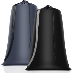 Coomee Heavy Duty Laundry Bag, 2 Pack XL Nylon Laundry Bags with Straps Washable Large Dirty Clothes Organizer with Drawstring Travel Laundry Bag Fits a Laundry Basket or Basket