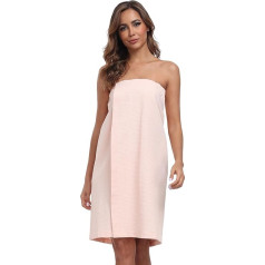 Trek Forte Waffle Pique Sauna Kilt Women's Bathrobe Sauna Towel with Elastic Band and Velcro Fastening 100% Cotton Sauna Sarong