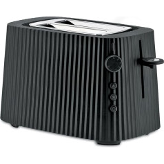 Alessi MDL08 B/UK Plastic Toaster, Black