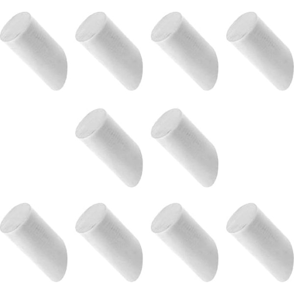YINETTECH 10 Pieces White Wall Hooks Wooden Dot Clothes Hanger Kit Wall Rustic Natural Coat Hat Towels 6 x 3 cm