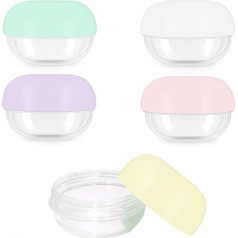 5 Pack Travel Containers - Makeup Travel Containers (10ml), Practical Travel Jars for Creams Leakproof Travel Accessories with Lids for Cosmetics, Makeup, Face, Body, Hand Cream