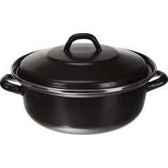 Karl Kruger Nostalgia Series Cologne Roast Pan, 24 cm, Enamel, Black