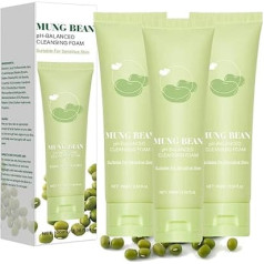 Mung Bean Cleansing Oil, Greenful PH Balanced Cleansing Foam, Gentle Cleansing, Mungbean Cleansing Oil, Emulsifies Quickly and Effectively Removes Eyes, Face and Lip Makeup (3)