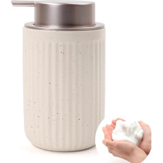 Umlaca Soap Dispenser, 350ml Lotion Hand Pump Dispenser, Refillable Foam Dispenser for Lotions, Essential Oil, Liquid Soaps etc, Suitable for Bathroom, Countertop, Kitchen (Beige