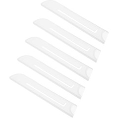 sourcing map 5 Stück PP Sicherheitsmesser-Abdeckhülsen, Klingenkantenschutz, Universal-Klingenscheide für 20,3 cm Wassermelonenmesser, Weiß
