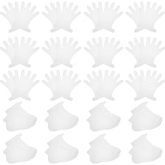 Beatifufu 1 Set Spa Moisturising Plastic Tools Salon Pedicure Inserts Care with Hand Practical Sock Hands Clover Covers Feet Wax Gloves Baths Booties Bags