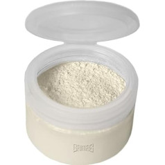 Grimas Makeup Powder 150g Professional Clear Fixing Powder Ultra Matte Ideal for Dark Skin Foundation, Cream, Camouflage and More, Unscented, Vegan