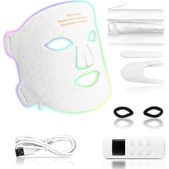 LED Face Mask Red Light Therapy, LED Mask Face Light Therapy, Light Mask Face with Red Light Lamp, Red Light Mask Silicone for Whitening, Anti-Ageing, for Home for All Skin Types