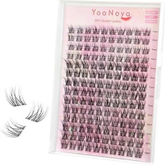 YOONOYA Wimpernbügel, 10–12 mm, gemischtes Volumen, Wimpernbügel, D-Curl-Cluster, Wimpernverlängerungen, natürliche, wispige Cluster-Wimpern, wiederverwendbar, individuelle dicke Wimpernverlängerung