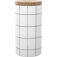 Intirilife Ceramic Storage Jar Size L with Lid – 10 x 18.5 cm – 1000 ml Capacity – Storage Container with Airtight Lid, Storage Tin for Tea, Coffee, Sugar, Cereal, Pasta, Dishwasher Safe