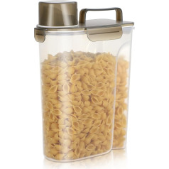 TBMax 5L Food Storage Container, Portable Rice Container with Lid and Handle, BPA-Free Plastic Cereal Storage Container, Sealed with Measuring Cup for Kitchen