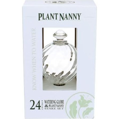 Plant Nanny Spiral Watering Ball and Stake Kit 680ml Clear