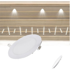 Vdhfgso Ultraflache Einbau-Deckenleuchte 6000 K, 18 W LED-Bündigmontage, blendfreies Design for Kunstgalerie, Wohnzimmer, Badezimmer, Garage(2Pack,9W)