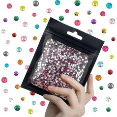 CLRDIVA 5000pcs 3mm Crystal Dark Hot Pink Flatback Resin Rhinestones Bulk Jelly Gems Flat Back Crystals Wholesale Stones Diamonds for Crafts Tumblers Face Eye Makeup Nails Bling DIY Decoration