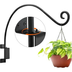 Lifyzoon Outdoor Swivel Hanging Plant Bracket: Long Bird Feeder for Tree - Wall Mount Swivel Hook for Hummmingbird 22 Inch