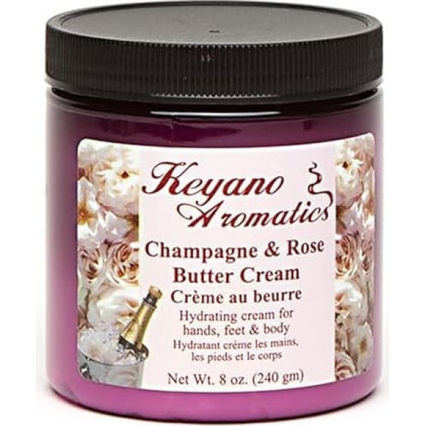 Keyano Aromatics Champagne & Rose Butter Cream 8 oz by Keyano