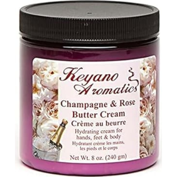 Keyano Aromatics Champagne & Rose Butter Cream 8 oz by Keyano