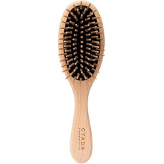 GYADA COSMETICS, Oval Brush Medium Ideal for Detangling Long to Medium Hair Stimulating and Massaging, Non Splintering and Electric Strengthening Pilfer's Onion Made from Beech Wood