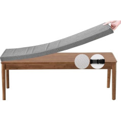 Bench Cushion, Chair Cushion for Windowsill, Washable, Removable Garden Bench Cushion, Non-Slip Bench Cushion, Swing Seat Cushion for Outdoor, Garden Furniture, Patio, Indoor (Grey, 120 x 50 cm x 5 cm