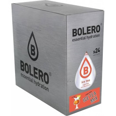 Bolero Ice Tea Mix | 24 x 8 g I Refreshing Sugar-free Drink Powder Sweetened with Stevia | Suitable for Diabetics | Iced Tea Lemon, Iced Tea Peach, Iced Tea Passion Fruit