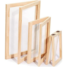 Giilayky 3 Pieces Paper Mold Set - 3 Size Frame for DIY Craft 5x7 7x9 9.7x13 inch