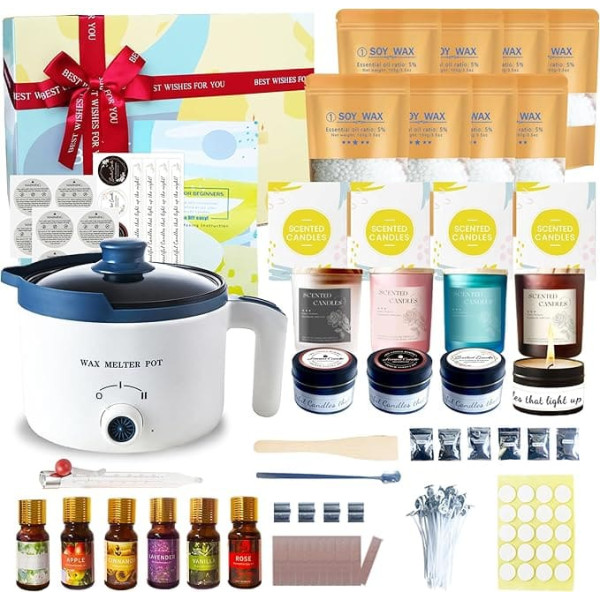 LINGQIAN Candle Making Kit for Adults, Soy Wax for Candle Making, DIY Candles Make Your Own Candles