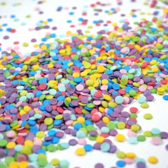 Streuselheld Rainbow Confetti 40 g Sprinkles for Decorating and Decorating Pastries of All Types Such as Cakes, Cakes, Biscuits, Sugar Sprinkles