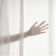 Topfinel Curtains Children's Room Curtain White Semi-Transparent Eyelets Curtains Living Room Modern Voile Curtains Living Room Eyelet Curtain with Stripes Window Curtains 140 x 240 cm