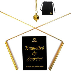 Magic Wands Made in France with Fortune Telling Clock New Version 2023 Ideal for Professional Radesthesia & Geobiology Radmaster Brass (Copper/Zinc)