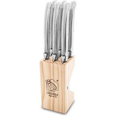 Laguiole Style de Vie Premium Line Steak Knife, 1.8 mm Thick, 6 Pieces, Stainless Steel