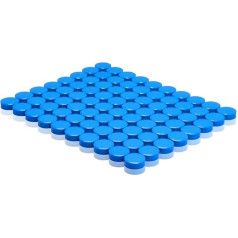 PYJLBX Magnets for Magnetic Board, Strong Magnets, Pack of 80 Magnetic Fridge Magnets, Round Mini Magnets, Small Whiteboard Magnets, Strong Hold, for Whiteboard, Pin Board (Blue)