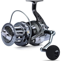 Sougayilang Surf Fishing Reel, 11+1BB Stainless Spinning Reel, 10000 Series Super Powerful Drag, Oversized Line Capacity Spool for Saltwater or Freshwater Catfish Carp Fishing Reel