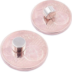 Brudazon 60 Mini Disc Magnets 6 x 4 mm N52 Strongest Level Neodymium Magnets Ultra Strong Power Magnet for Model Making, Photo, Whiteboard, Notice Board, Fridge, Crafts, Magnetic Disc Extra Strong