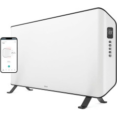 Duux Edge Smart Electric Heater, Energy-Saving, 2000 W, Electric Convector Heater, Electric Radiator for Bathrooms, Fan Heater with Thermostat, Electric Heaters for Rooms up to 30 m², White