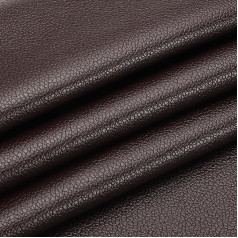 PATIKIL 29 x 17 x 0.03 inch PU Leather Sheets, Soft Coloured Faux Leather Sheets with Faux Goat Grain, Repair Fabric Patches for Bookbinding, Repair, Crafts, Sewing, Dark Brown