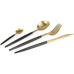 Excelsa Japan Gold 24 Piece Cutlery Set 18/10 Stainless Steel