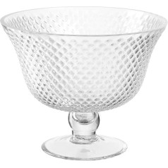 Leonardo Poesia 076435 Decorative Bowl Glass Flower Vase with Base Height 19.5 cm Clear