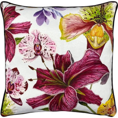 Paoletti Kala Orchid Peped Square Cushion Cover