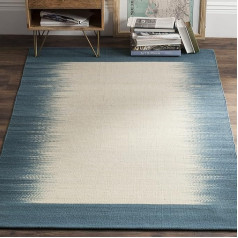 Safavieh Carolina Hand Knotted Kilim Rug, Wool Beige/Light Blue, 121 x 182 x 1.27 cm