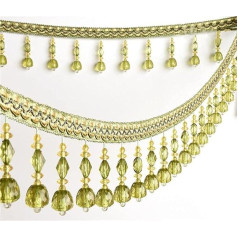 Aeromdale 2M Braided Beads Hanging Ball Fringe Applique Fabric Ribbon Curtain Table Wedding Accessories